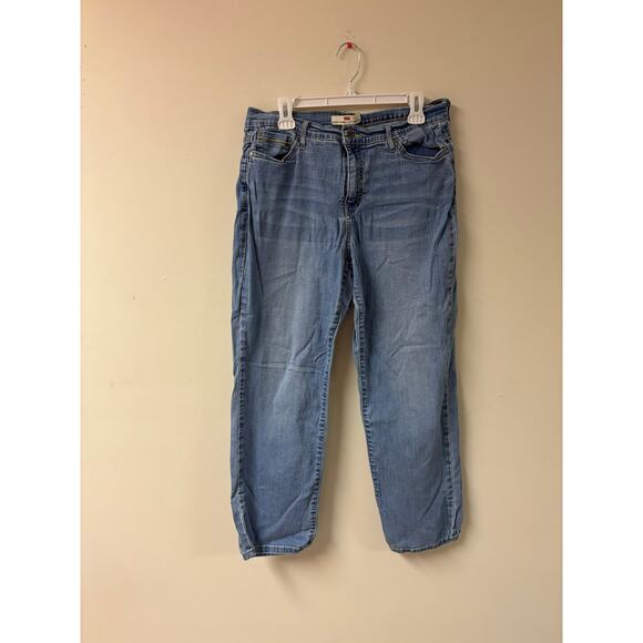 Levi’s Perfectly Slimming Straight Leg Jeans Size 16 Light Wash Stretch Denim - Picture 1 of 7